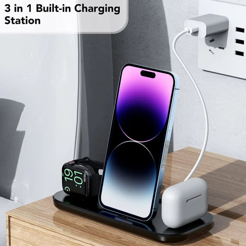 3 in 1 Wireless Charger Foldable Fast Charging